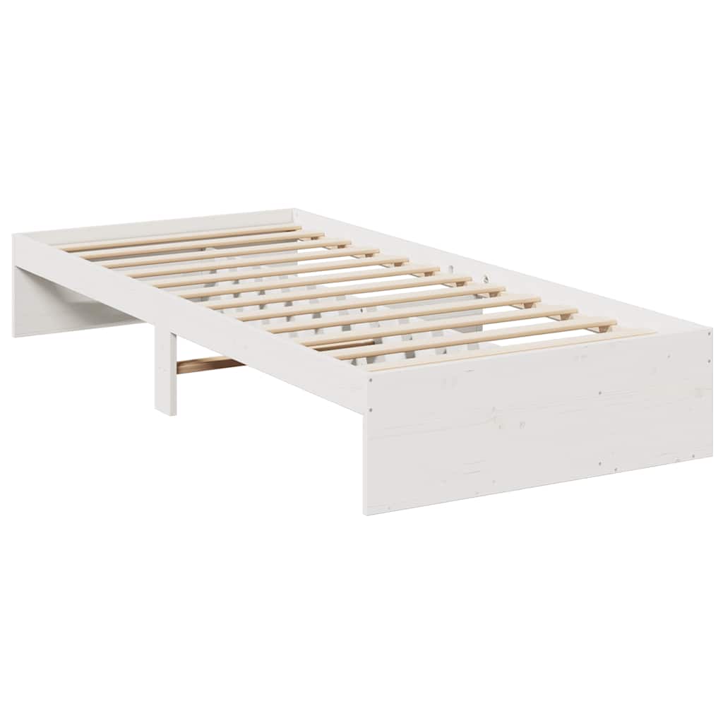 Day Bed without Mattress White 75x190 cm Solid Wood Pine
